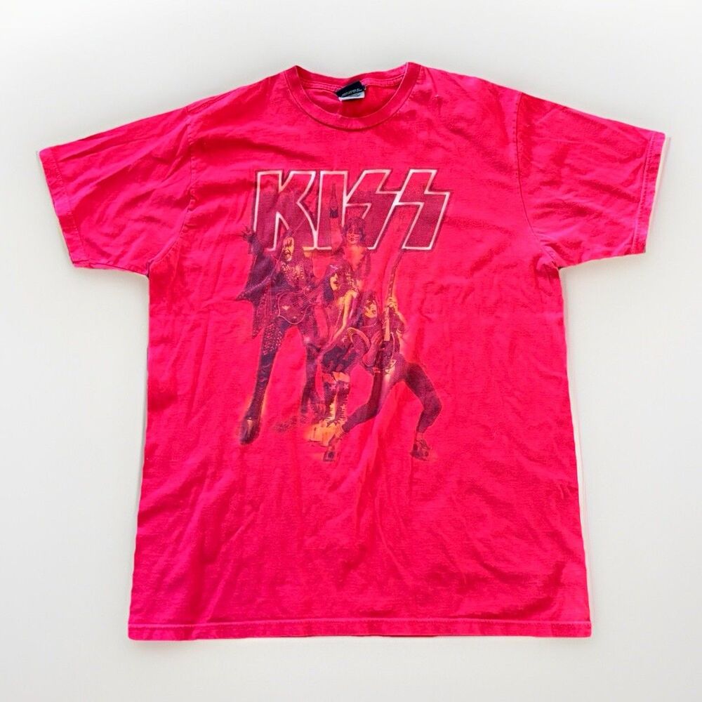 KISS Band T Shirt XL Red Winterland Licensed Classic Rock Graphic Tee